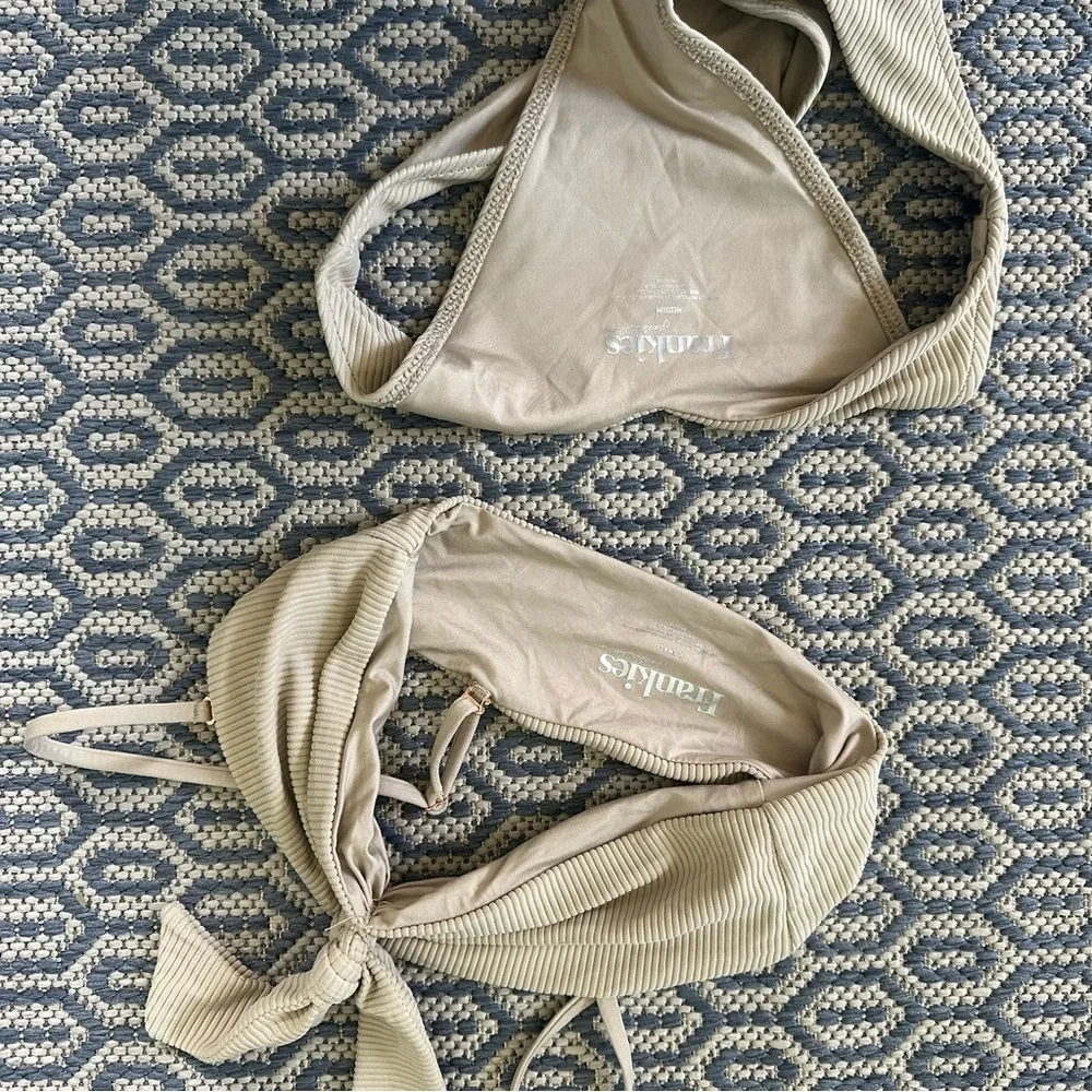Frankie’s Bikinis Enzo Set in Tan